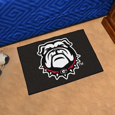 سجادة FANMATS 22865 Georgia Bulldogs Starter Mat - 19 بوصة. × 30 بوصة. | سجادة وسجادة ديكور منزلي لمحبي الرياضة - شعار بولدوج الجديد، أسود in Saudi Arabia