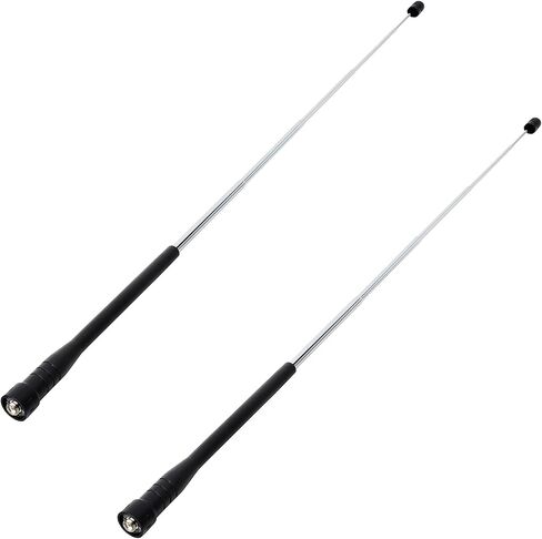 Telescopic Rubber Antenna, 144/430Mhz 2Meter 70cm SMA-Female Handheld Antenna, 19inches 3dBi 10Watt for Kenwood/TYT/BF UV-5R BF-888s/ Wouxun Two-Way Radio HT Scanner (2PACK) in Saudi Arabia