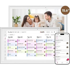 مخطط عمل تقويم رقمي مقاس 15.6 بوصة من aiprotablet، شاشة لمس ذكية لتخطيط الحائط الإلكتروني لجداول الأسرة، مخطط الوجبات، مكافآت المهام، إطار الصورة، قابل للتركيب على الحائط والمكتب، رائع لتنظيم تقويم 2026 الخاص بك in Kuwait