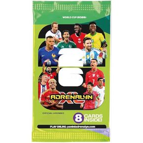 Adrenalyn XL Panini World Cup 2026 حزمة من 8 بطاقات كرة قدم ابحث عن أفضل النجوم مثل رونالدو وميسي ويمال والمزيد! in Kuwait
