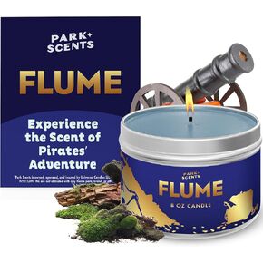 شمعة Flume - مستوحاة من جو قراصنة رحلة الكاريبي - مصنوعة يدويًا في الولايات المتحدة الأمريكية، نباتية ولم يتم الإساءة إلى الحيوانات لتصنيعها | 8 أوقية. القصدير in Kuwait
