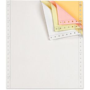 TOPS Continuous Computer Paper, 4-Part Carbonless, Removable 0.5 Inch Margins, 9.5 x 11 Inches, 900 Sheets, White/Canary/Pink/Golden (55189) in Kuwait