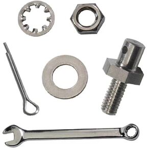 Stainless steel Throttle Cable Adapter Stud Kit #8009 Compatible with 1977-later Chevrolet,10-32 x 3/8 Thread (Includes Stud, Nut, Washers, Split Pins and Wrench) in Saudi Arabia