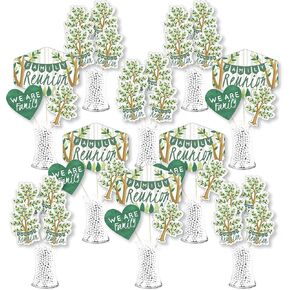 Big Dot of Happiness Family Tree Reunion - Family Gathering Party Centerpiece Sticks - Showstopper Table Toppers - 35 Pieces in Kuwait