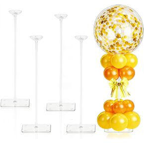 JOYYPOP 4 Sets Balloon Stands for Table 15.75 Inch Clear Adjustable Balloon Centerpieces for Tables Reusable Balloon Holder Sticks for Graduation Wedding Baby Shower Birthday in Saudi Arabia