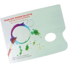 Disposable Tear Off Paper Palette, 30 Sheets Artist Palette with Thumb Hole, for Watercolor Gouache Oil Acrylic Painting in Kuwait
