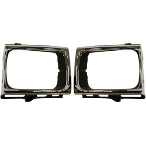 DAT AUTO PARTS Front Left Driver & Right Passenger Side Head Light Door Trim Cover Pair Set of 2 Replacement for 1992-1995 Toyota Pickup 4WD Models Chrome and Black Grill Smooth TO2512116 TO2513118 in Kuwait