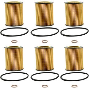 6 قطع فلتر زيت المحرك 51223 ل BMW 328I 1996-2000 328IS 1996-1999 330CI 2001-2006 330I 2001-2007 330XI 2001-2005 525I 2001-2005 528I 1996-2000 530I 2001-2005 X3 2004-2009 H9253X 11421740534 in Kuwait