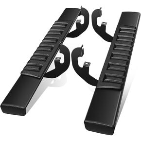 Auto Dynasty Running Boards Compatible with 2019-2026 Chevy Silverado GMC Sierra 1500 2500HD 3500HD Regular Cab, Aluminum Side Steps Rail Nerf Bars, 6" Step Bars, Black 20 21 22 23 24 25 in Kuwait