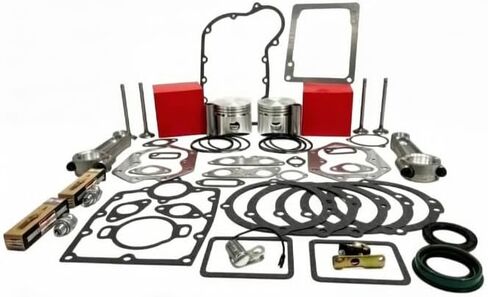 48-755-33-S OVERHAUL KIT PISTONS VALVES GASKET SET RODS Compatible with KOHLER K582 23 HP in Kuwait