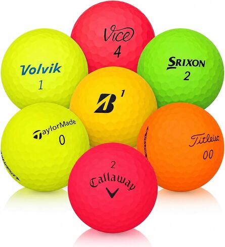 Afford-A-Ball Golf. (50 Pack) Matte colored golf balls Mint and Near Mint (5A,4A) recycled mix. Golf Supplies for Men & Women. Best budget golf balls in Saudi Arabia