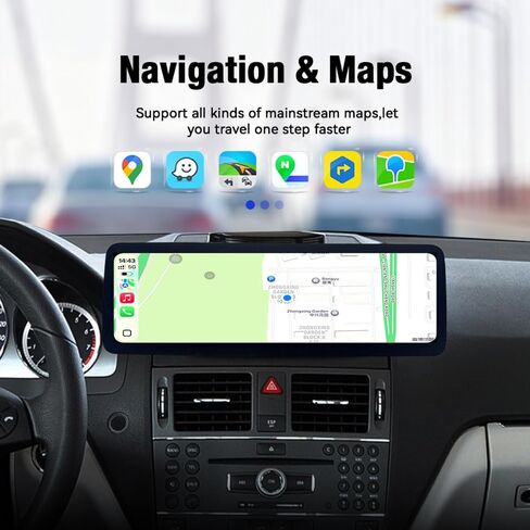 شاشة Linux بانورامية مقاس 14.9 بوصة لسيارة Mercedes Benz C Class W204 2008-2010، CarPlay اللاسلكي وAndroid Auto، وصلة صوت بلوتوث أصلية Linux 0.1s فورية التشغيل in Kuwait