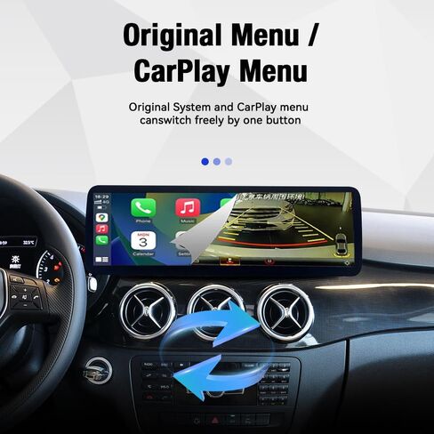 شاشة Linux بانورامية مقاس 14.9 بوصة لسيارة Mercedes Benz B Class W246 2015-2018، تناسب مباشرة على قاعدة المصنع، CarPlay اللاسلكي وAndroid Auto، وصلة صوت بلوتوث أصلية (NTG 5.0) in Kuwait