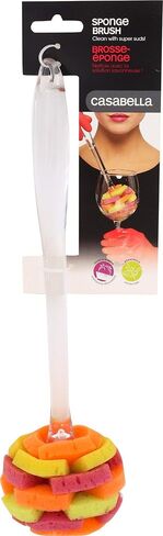 Casabella, Plum/Lime/Orange Multicolor Clear Sponge Brush, 1 EA in Saudi Arabia