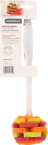 Casabella, Plum/Lime/Orange Multicolor Clear Sponge Brush, 1 EA in Saudi Arabia