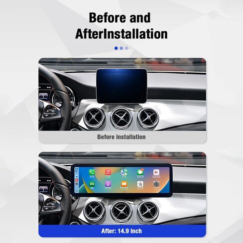 14.9 lnch Floating Linux Screen Upgrade for Mercedes Benz GLA CLA A Class 2016-2018, Contour-Matched Console Docking, Wireless CarPlay, Bluetooth (NTG 5.1) in Kuwait