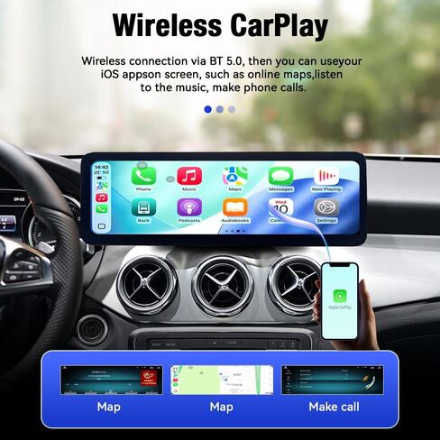 14.9 lnch Floating Linux Screen Upgrade for Mercedes Benz GLA CLA A Class 2016-2018, Contour-Matched Console Docking, Wireless CarPlay, Bluetooth (NTG 5.1) in Kuwait