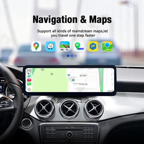 14.9 lnch Floating Linux Screen Upgrade for Mercedes Benz GLA CLA A Class 2016-2018, Contour-Matched Console Docking, Wireless CarPlay, Bluetooth (NTG 5.1) in Kuwait