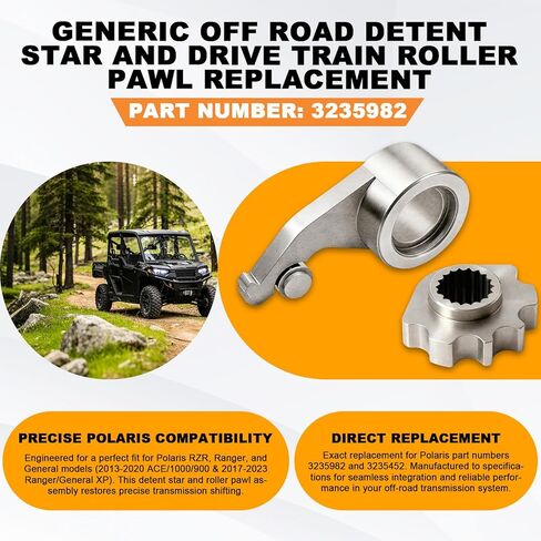 3235982 3235452 عام للطرق الوعرة Detent Star وDrive Train Roller Pawl لـ Polaris ACE General RZR Ranger 1000 900 Ranger General XP 570 2013-2023 in Kuwait