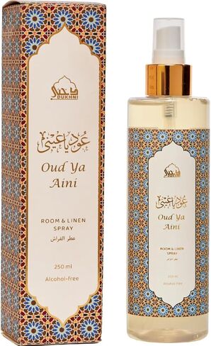 Dukhni Oud al Awatef Arabic Room Spray 250ml Oud Fragrance Air Freshener, Attar al Faraash for Home & Prayer mats | Bed Linen, Sofa Mist, Natural Home Scent, Curtain Spray, Odour Eliminator in Saudi Arabia