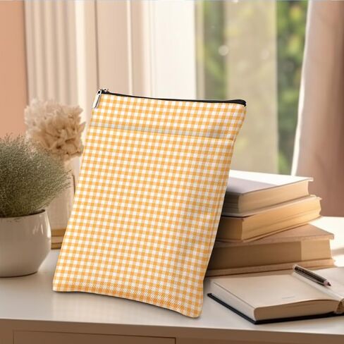 Gingham Book Sleeve,Plaid Checkered Book Sleeve Pouch Protector for Paperbacks Bookish Gifts Reading Accessories for Women Colleagues Counselor Classmates Birthday Christmas Anniversary Graduation in Saudi Arabia