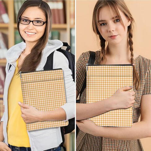 Gingham Book Sleeve,Plaid Checkered Book Sleeve Pouch Protector for Paperbacks Bookish Gifts Reading Accessories for Women Colleagues Counselor Classmates Birthday Christmas Anniversary Graduation in Saudi Arabia