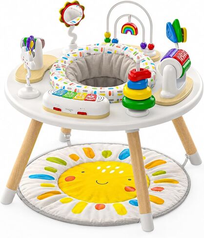 Move2Play 4-in-1 Baby Activity Center | Montessori-Inspired Design | 8 Interactive Toys | Tummy Time, Exersaucer & Toddler Table | Shower Gift | Essential | Must Have for 3, 6, 12 Month Old in Saudi Arabia