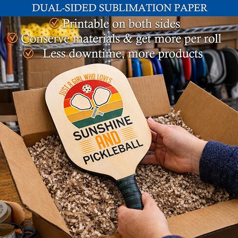 JPPlus Multi-Purpose Sublimation Paper Roll (2 Rolls/Pack) 90gsm, Double-Sided Hybrid A Sub Paper for Hard & Soft Blanks, Fast Drying, 2" Core, Compatible with Epson SureColor F570 (24" x 100') in Kuwait
