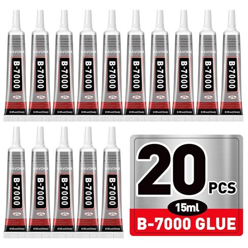 20 PCS 15ml B7000 Glue Clear with Precision Tip, Bedazzling Glue, Super Glues, Rhinestone Glue for Nail, Craft Glues, Jewelry Making, Nail Art, DIY, Makeup, Shoes in Kuwait
