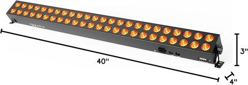 LED Stage Wash Light Bar - 200W 720LED RGBW DMX Wash Light Bar with Chasing Function 192 Shows Strobe Lighting Effects Uplights for Wedding Church Events Stage Lighting in Saudi Arabia