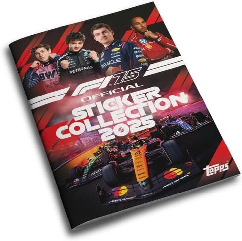 Topps Formula 1 Sticker Collection 2025 - Complete Sticker and Album Set (Contains a 40 Page Album Plus All 156 Stickers Including 36 foil Stickers and 10 kiss-Cut car Stickers). in Kuwait