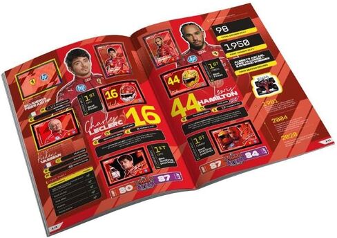 Topps Formula 1 Sticker Collection 2025 - Complete Sticker and Album Set (Contains a 40 Page Album Plus All 156 Stickers Including 36 foil Stickers and 10 kiss-Cut car Stickers). in Kuwait
