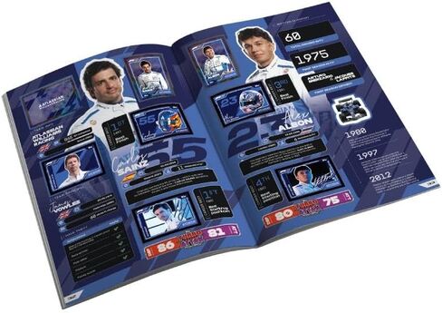 Topps Formula 1 Sticker Collection 2025 - Complete Sticker and Album Set (Contains a 40 Page Album Plus All 156 Stickers Including 36 foil Stickers and 10 kiss-Cut car Stickers). in Kuwait