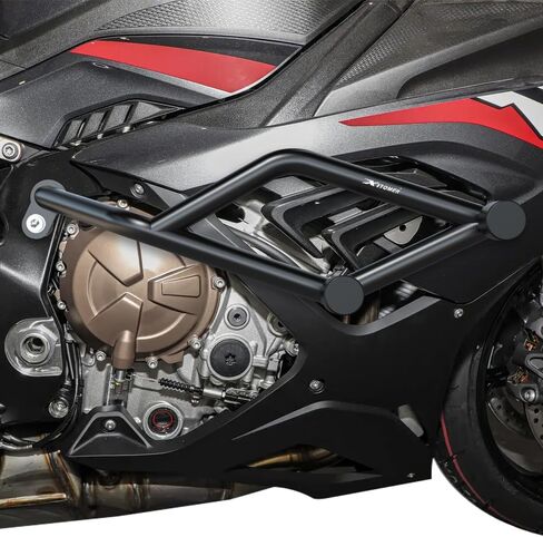 Xitomer Crash Cage متوافق مع S1000RR 2019-2025، 2022-2025 S1000RRM محرك الحرس حيلة قفص دراجة نارية تحطم بار الطريق السريع بار سباق السكك الحديدية in Kuwait