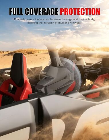 أغطية تقليم القفص المركزي لملحقات Can-Am Maverick X3 MAX 4 أبواب 2017-2026، لوحة حماية القفص المركزي البلاستيكية LH&RH ABS، استبدال مباشر لـ #705015490#705015489، قطعتان in Kuwait