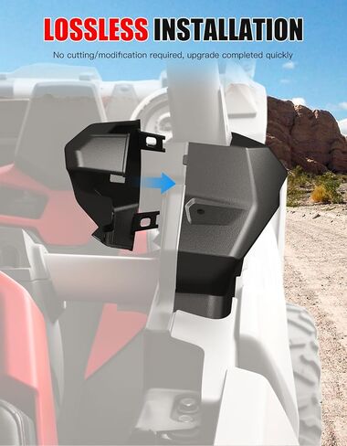 أغطية تقليم القفص المركزي لملحقات Can-Am Maverick X3 MAX 4 أبواب 2017-2026، لوحة حماية القفص المركزي البلاستيكية LH&RH ABS، استبدال مباشر لـ #705015490#705015489، قطعتان in Kuwait