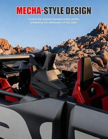 أغطية تقليم القفص المركزي لملحقات Can-Am Maverick X3 MAX 4 أبواب 2017-2026، لوحة حماية القفص المركزي البلاستيكية LH&RH ABS، استبدال مباشر لـ #705015490#705015489، قطعتان in Kuwait