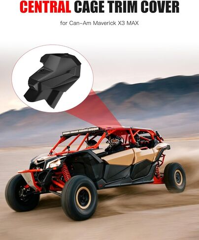 أغطية تقليم القفص المركزي لملحقات Can-Am Maverick X3 MAX 4 أبواب 2017-2026، لوحة حماية القفص المركزي البلاستيكية LH&RH ABS، استبدال مباشر لـ #705015490#705015489، قطعتان in Kuwait