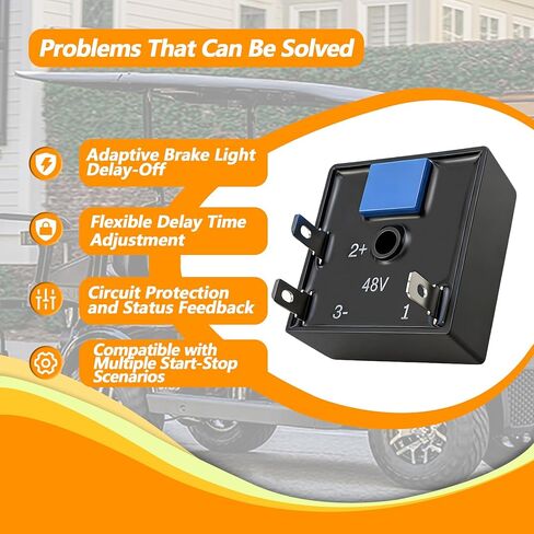 30 Second Brake Light Timer Relay Universal for Golf Cart, 12V 24V 36V 48V Brake Switch Delay Module Replacement in Kuwait