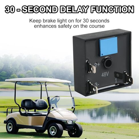 Brake Light Timer Relay, Replacement 30 Second Brake Switch Fit for 12V, 24V, 36V, 48V Golf Cart Safety Boost in Kuwait