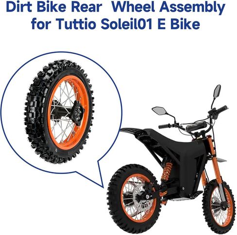 12'' Rear Wheel Compatible with Tuttio Soleil01 Tutti Soleil 01 Electric Bike Motorcycle, Dirt Bike Tire and Rim Assembly Replacement for Tutto E Bike with Wheel Bearings Tire Repair Kit in Kuwait