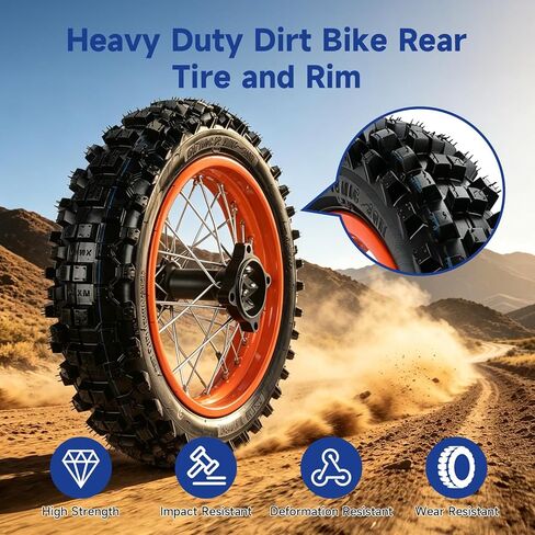 12'' Rear Wheel Compatible with Tuttio Soleil01 Tutti Soleil 01 Electric Bike Motorcycle, Dirt Bike Tire and Rim Assembly Replacement for Tutto E Bike with Wheel Bearings Tire Repair Kit in Kuwait