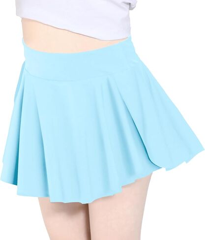 Skort Girls، تنانير رياضية للجولف والتنس، شورت فراشة فلوي للأطفال، شورت مع جيب in Saudi Arabia