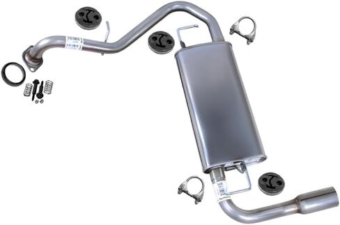 Exhaust Intermediate Pipe, Muffler & Tail Pipe Kit Compatible with Pontiac Vibe 2005-2008 1.8L | FWD | Stainless Steel | Northeastern Exhaust | Includes Gasket, Clamps, Gasket and Bolt Kit in Kuwait