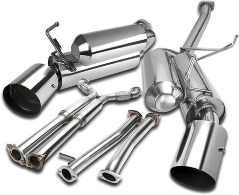 Spec-D Tuning Dual Exhaust Catback System Burnt Tip Compatible with 2003-2007 Infiniti G35 2Dr Coupe in Kuwait