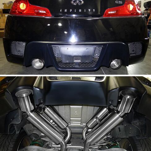Spec-D Tuning Dual Exhaust Catback System Burnt Tip Compatible with 2003-2007 Infiniti G35 2Dr Coupe in Kuwait