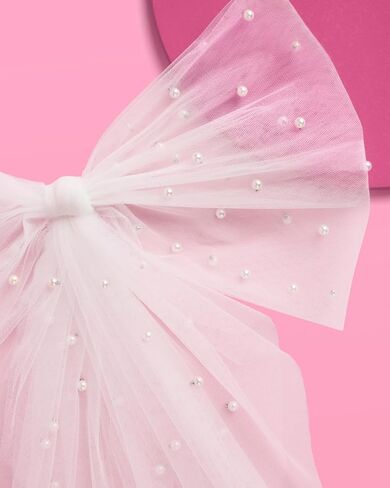 xo, Fetti Pearl Bikini Bow | Bachelorette Pool Party, Bathing Suit Accessory, Beach Bach, Summer Bride To Be Swimsuit Outfit, Bridal Shower, White Tulle in Kuwait