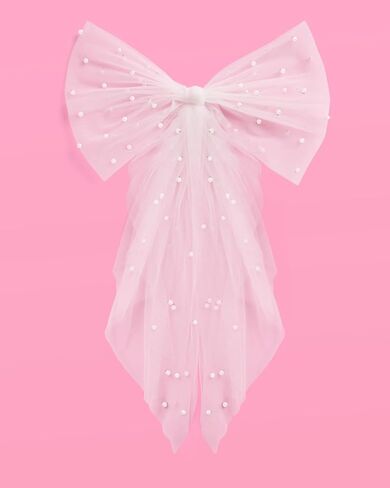 xo, Fetti Pearl Bikini Bow | Bachelorette Pool Party, Bathing Suit Accessory, Beach Bach, Summer Bride To Be Swimsuit Outfit, Bridal Shower, White Tulle in Kuwait