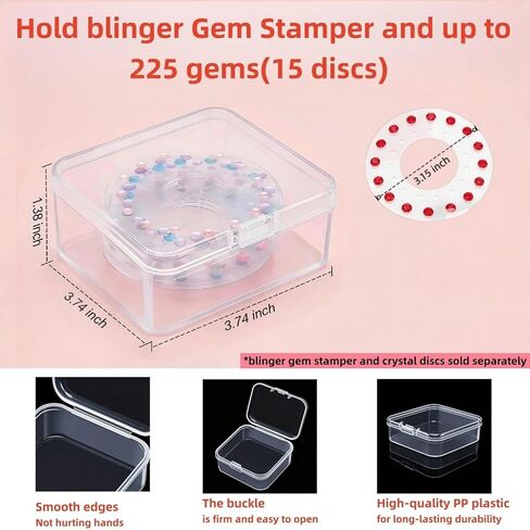 حقيبة تخزين لمجموعة Blinger Diamond Starter، منظم EVA 2 في 1 مع صندوق جواهر PP قابل للإزالة، مجموعة أدوات تصفيف شعر الأطفال للسفر لأداة الضغط وأحجار الأكريليك (حقيبة فقط) (وردي) in Kuwait