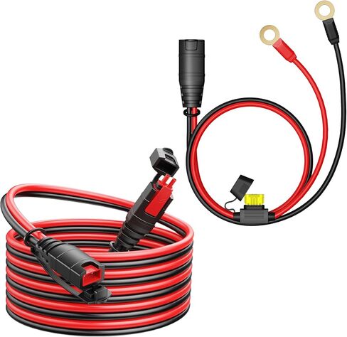 For NOCO Smart Battery Charger GC002 GC004 X-Connect Charger Accessories Combo, M6 (1/4in) XL Eyelet Terminal Cables with 10.5FT Extension Cord+2FT Extension Smart Batteries Trickle Chargers Cable in Kuwait
